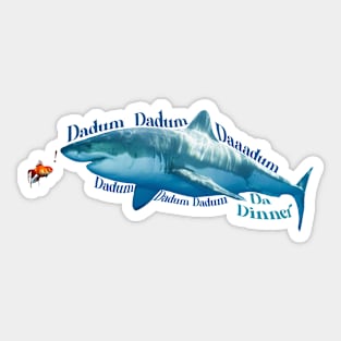 Shark and his dinner Sticker